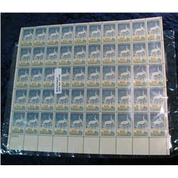 1143. Mint Sheet of 50 3c Wildlife Conservation Stamps.