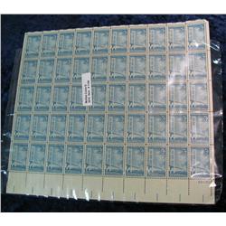1158. Mint Sheet of 50 3c Makinac Bridge Stamps.