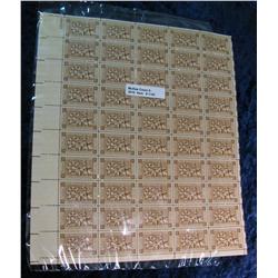 1160. Mint Sheet of 50 3c Fort Ticonderoga Stamps.