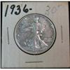 Image 1 : 1233. 1936P Walking Liberty Half. AU Cleaned.