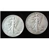 Image 1 : 1262. 1945P & 45D Walking Liberty Halve Dollars. VF-EF.