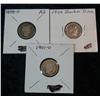 Image 1 : 1269. 1898O, 1900P & 01O Barber Dimes. AG-G.