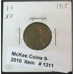 1311. 1915 P Lincoln Cent. EF.