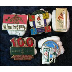 1384. (5) Atlanta Olympics Souvenir Pins. 