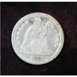 1394. 1841 O Liberty Seated Dime. VG-8.