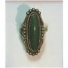 Image 1 : 1404. Ladies Sterling Silver Ring. Indian style with malacite stone.