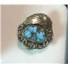 Image 1 : 1405. Navajo style Sterling Silver Ring with Spider web turquoise.