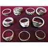Image 1 : 1415. Group of (10) Sterling Silver Rings.