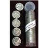 Image 1 : 1484. Roll of (40) 1960 era BU Jefferson Nickels. Some exhibit a little