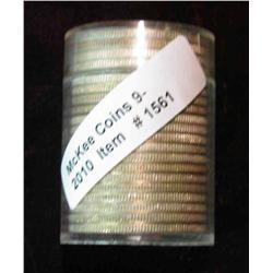 1561. 1964 P Roll 90% Silver Kennedy Half Dollars. Circulated.