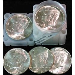 1562. 1964 P Roll 90% Silver Kennedy Half Dollars. AU-BU.