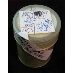 1569. 1964 D Brilliant Unc Roll 90% Silver Kennedy Half Dollars. 