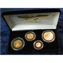 1584. 1986 U.S. Gold American Eagle Set. 4 pcs. In velvet-lined case.
