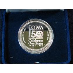 1586. 1846-1896 Iowa 150th Anniversary Proof One Ounce Silver Medal