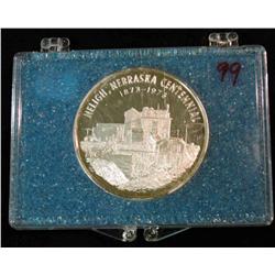 1588. 1873-1973 Neligh, Nebraska Centennial Silver Proof Medal. 40mm.