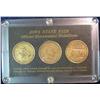 Image 1 : 1589. Three-Piece Iowa State Fair Official Bicentennial Medallion Set.