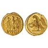 Image 1 : Greek Coins - Estátera. Siglo I a.C. KOSON. Anv.: Tres figuras togadas avanzando a izquierda. Rev.: 