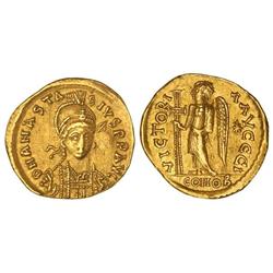Roman Coins: Roman Empire - Sólido. Acuñada el 492-507 d.C. ANASTASIO I. CONSTANTINOPLA. Anv.: D. N.