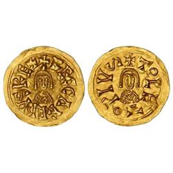 Visigothic Coins - Triente. RECAREDO I (586-601). TOLETO (Carthaginensis). Anv.: RECCREDVS RE. Rev.: