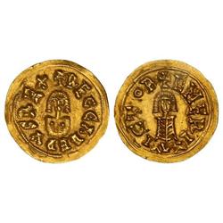 Visigothic Coins - Triente. RECAREDO I (586-601). EMERITA (Lusitania). Anv.: RECCREDVS RE. Rev.: EMR