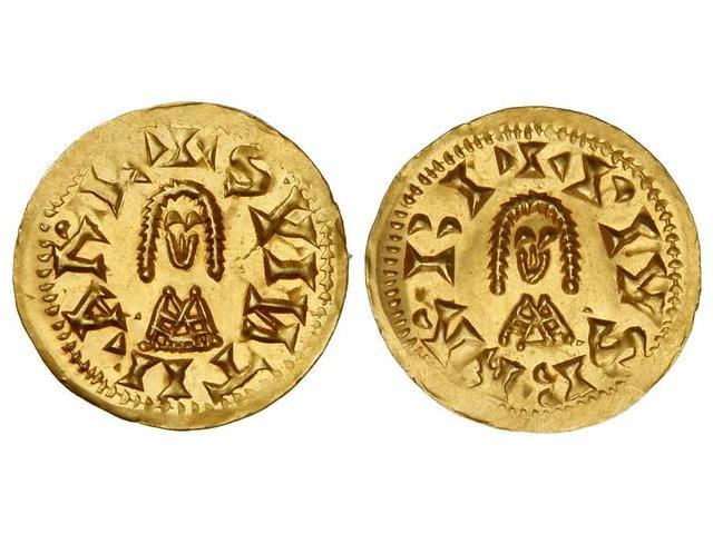 Visigothic Coins - Triente. SUINTHILA (621-631). BARBI (Baética). Anv ...