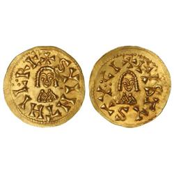 Visigothic Coins - Triente. SUINTHILA (621-631). TUCCI (Baética). Anv.: SVINTHIL:RE. Rev.: IVSTVS TV