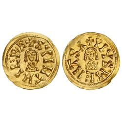 Visigothic Coins - Triente. SUINTHILA (621-631). MENTESA (Carthaginensis). Anv.: SVINTHIL:RE. Rev.: 