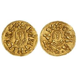 Visigothic Coins - Triente. SUINTHILA (621-631). CESARAUGUSTA (Tarraconensis). Anv.: XSVITHILREX. Re