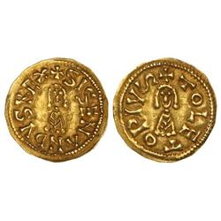 Visigothic Coins - Triente. SISENANDO (631-636). TOLETO (Carthaginensis). Anv.: SISENNDVS REx. Rev.: