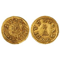 Visigothic Coins - Triente. RECESVINTO (649-672). TOLETO (Carhtaginensis). Anv.: RECCES/V/INVS . Rev