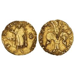 Medieval Coins: Catalonia-Aragón - Florí. MARTÍ I. MALLORCA. Anv.: SIOHA-NNES B M. Rev.: ARAGO-REX M