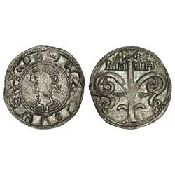 Medieval Coins: Kingdom Of Navarre - Dinero. GARCÍA IV. Anv.: GARCIA REX. Efigie a izquierda. Rev.: 