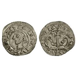 Medieval Coins: Kingdom Of Navarre - Óbolo. SANCHO VI. Anv.: SANCIVS REX. Efigie a izquierda. Rev.: 