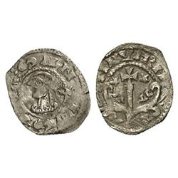 Medieval Coins: Kingdom Of Navarre - Óbolo. SANCHO VI. Anv.: SANCIVS REX. Efigie a izquierda. Rev.: 