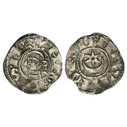 Medieval Coins: Kingdom Of Navarre - Dinero. SANCHO VII. Anv.: :SANCIVSREX. Efigie a izquierda. Rev.