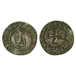 Medieval Coins: Kingdom Of Navarre - 1/2 Cornado. JUAN I. Anv.: IOHANESDIGAR. I gótica. Rev.: NAVARR