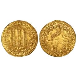 Medieval Coins: Kingdom Of Castile And León - Doble de 35 Maravedís. PEDRO I. SEVILLA. Anv.: PETRVSD