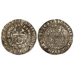 Medieval Coins: Kingdom Of Castile And León - Real. JUAN I. SEVILLA. Anv.: DOMINVS:MICHI:AD:IVTOR:ED
