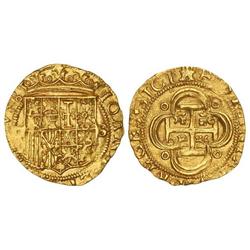Spanish Monarchy: Iohanna And Charles - 1 Escudo. SEVILLA. Anv.: -escudo-S. Ensayador: . Cal-55. EBC