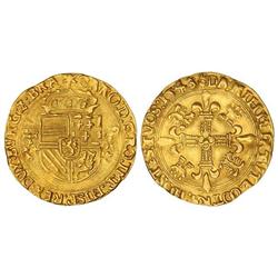 Spanish Monarchy: Charles I (V Of The Holy Roman Empire) - 1 Corona del Sol. 1543. AMBERES. 3,40 grs