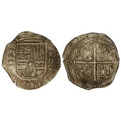 Spanish Monarchy: Philip Ii - 2 Reales. 1593. GRANADA. F. 6,92 grs. RARA. Cal-466. EBC. 