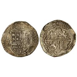 Spanish Monarchy: Philip Ii - 4 Reales. 1590. TOLEDO. M. Anv.: /M dentro de círculo-escudo-. Fecha c
