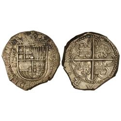 Spanish Monarchy: Philip Ii - 8 Reales. 1590. SEVILLA. Anv.: S//-escudo-1590 en vertical. 27,41 grs.