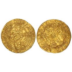 Spanish Monarchy: Philip Ii - 1 Rosenoble. S/F. CAMPEN. Anv.: PHS.D.GxHISPANIARxREXxA.OxTRANSILx. So
