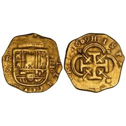 Spanish Monarchy: Philip Iii - 8 Escudos. 1609. SEVILLA. R. Esta pieza está reseñada en el cat. Cal.
