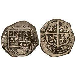 Spanish Monarchy: Philip Iv - 8 Reales. 1651. VALLADOLID. F. Rev.: Fecha debajo. 27,40 grs. RARÍSIMA