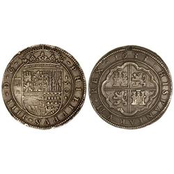 Spanish Monarchy: Philip Iv - 50 Reales. 1633/2. SEGOVIA. R. 175,06 grs. Acueducto de 2 pisos con tr