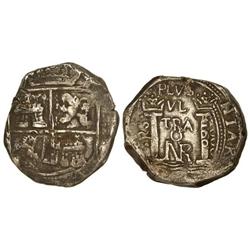 Spanish Monarchy: Charles Ii - 8 Reales. 1668. NUEVO REINO. Anv.: (VIII) a izquierda. Rev.: (Pº)R.S.