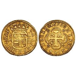 Spanish Monarchy: Charles Ii - 4 Escudos. 1699. SEVILLA. Leyenda acabada en GRAT (tipo b) con el esc