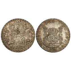 Spanish Monarchy: Ferdinand Vi - 8 Reales. 1758. LIMA. J.M. Columnario. Restos de brillo original. P